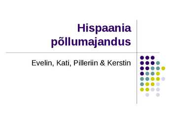 Hispaania põllumajandus