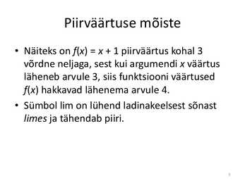 FUNKTSIOONI PIIRVÄÄRTUS #3