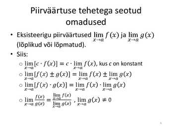FUNKTSIOONI PIIRVÄÄRTUS #6