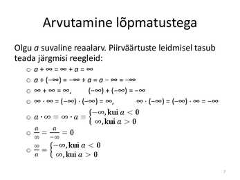 FUNKTSIOONI PIIRVÄÄRTUS #7
