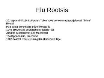 Eduard Tubin elu ja looming #8
