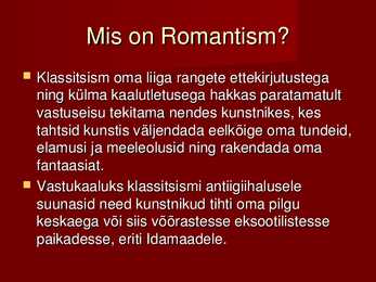 Romantism kui kunsti ajalugu põhikoolile #2