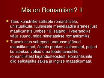 Romantism kui kunsti ajalugu põhikoolile #3