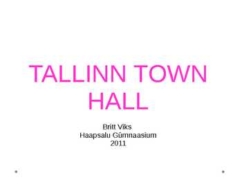 Tallinn Town Hall ehk Tallinna Raekoda