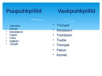 Puhkpillide esitlus #6