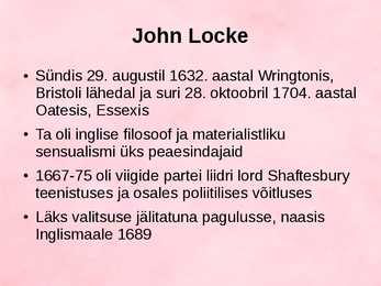 Locke ja Descartes #2