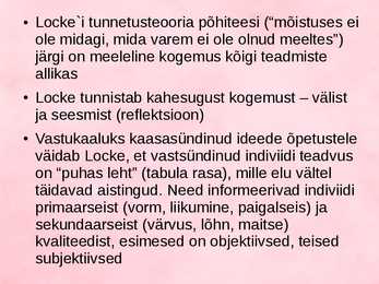Locke ja Descartes #3