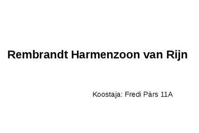 Rembrandti maalid