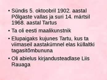 Gustav Raud - tema loomingust #2