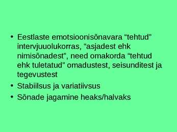 Emotsioonid-eestlaste sõnavara #14