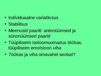 Emotsioonid-eestlaste sõnavara #22