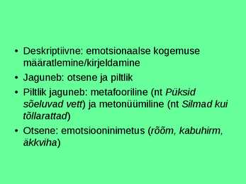 Emotsioonid-eestlaste sõnavara #4