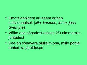 Emotsioonid-eestlaste sõnavara #7