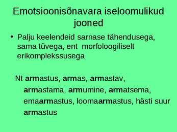 Emotsioonid-eestlaste sõnavara #10