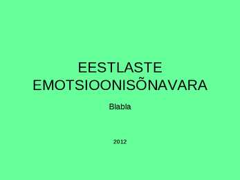 Emotsioonid-eestlaste sõnavara