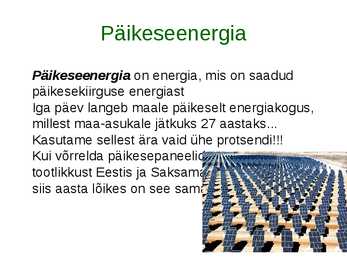 Eesti energiamajandus #11