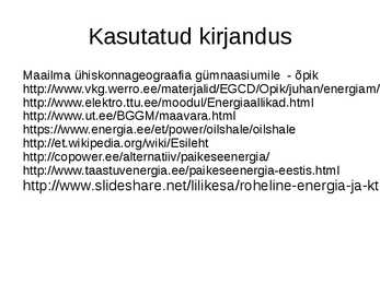 Eesti energiamajandus #13
