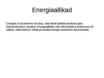 Eesti energiamajandus #4