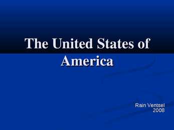 The USA presentation