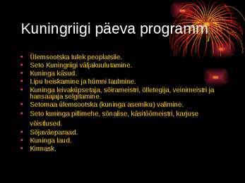 Seto kuningriigi päeva esitlus #8