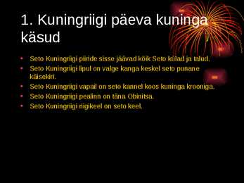 Seto kuningriigi päeva esitlus #9