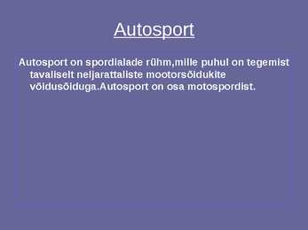 Autospordi slideshow #2