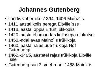 Johannes Gutenberg elulugu #2