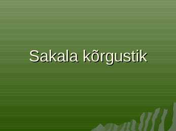 Sakala kõrgustiku esitlus