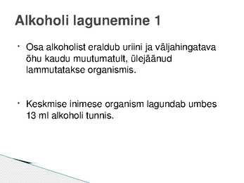 Alkoholi lagunemine organismis #4