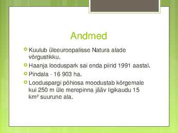 Esitlus Haanja looduspargist #5