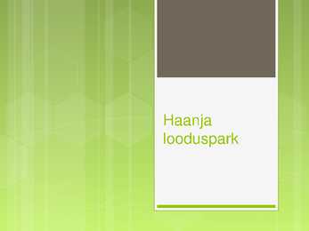 Esitlus Haanja looduspargist
