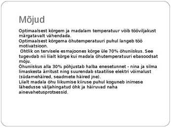 Optometristi füüsikalised ohutegurid #21