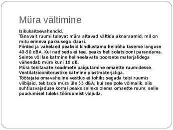 Optometristi füüsikalised ohutegurid #6