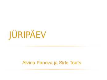 Jüripäev-powerpoint esitlus