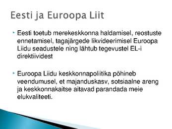 Eesti ja naftareostuse oht Läänemerel #2