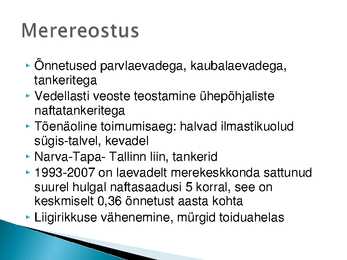 Eesti ja naftareostuse oht Läänemerel #12