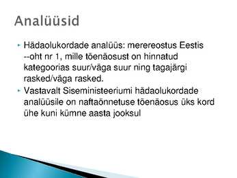 Eesti ja naftareostuse oht Läänemerel #13