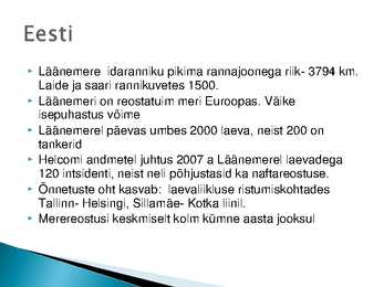Eesti ja naftareostuse oht Läänemerel #7