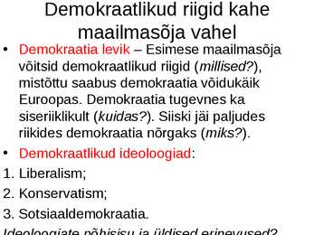 Slideshow Maailm esimese maailmasõja järel #8