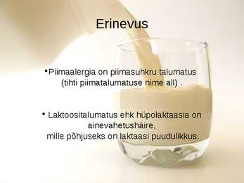 Piimaallergia ja laktoositalumatus #2