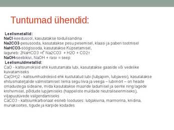 Esitlus leelis- ja leelismuldmetallide kohta #8