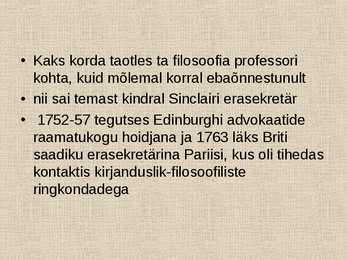 David Hume elu ja isik #4