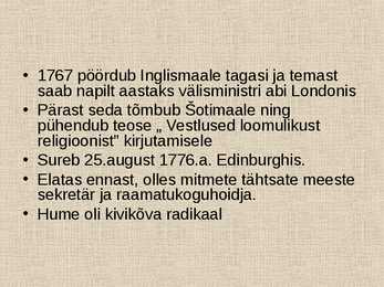 David Hume elu ja isik #5