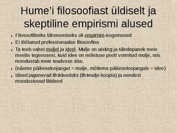 David Hume elu ja isik #7