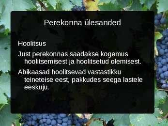 Perekonna ülesanded #12