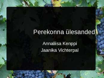 Perekonna ülesanded