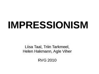 Kunstiajalugu-Impressionism-Powerpoint