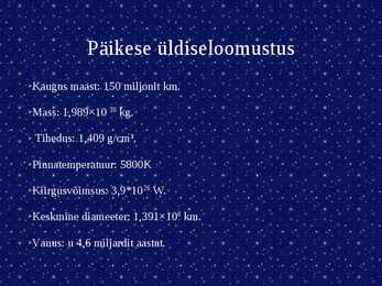 Päikese osad-üldiseloomustus #2