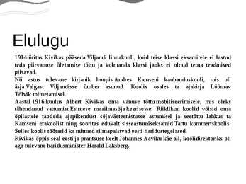 Esitlus Albert Kivikasest #3