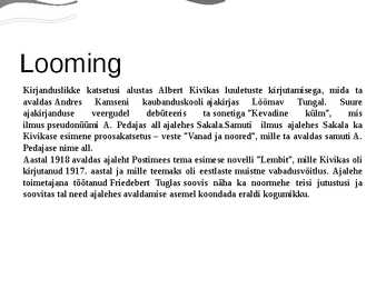 Esitlus Albert Kivikasest #5